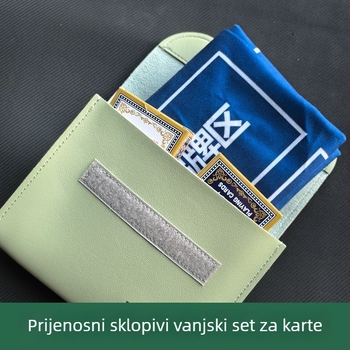 Vanjski Guandan set s prijenosnom torbom, strojem za dijeljenje karata i stolnim stolnjakom