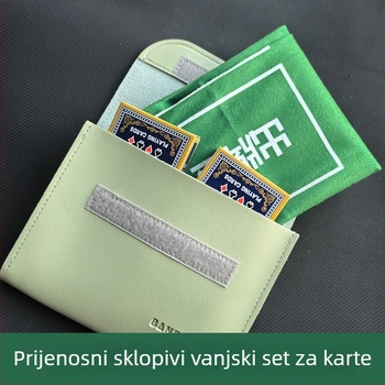 Vanjski Guandan set s prijenosnom torbom, strojem za dijeljenje karata i stolnim stolnjakom