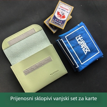 Vanjski Guandan set s prijenosnom torbom, strojem za dijeljenje karata i stolnim stolnjakom