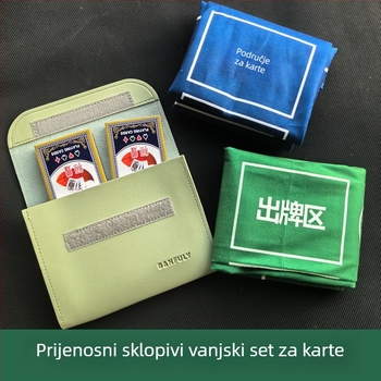 Vanjski Guandan set s prijenosnom torbom, strojem za dijeljenje karata i stolnim stolnjakom
