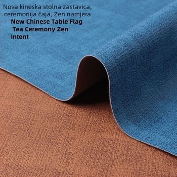 Novi kineski stil: vodootporni stolni runner za čajnu ceremoniju, zen stol, dugi pravokutni stolnjak, kinesko-nordijski dizajn