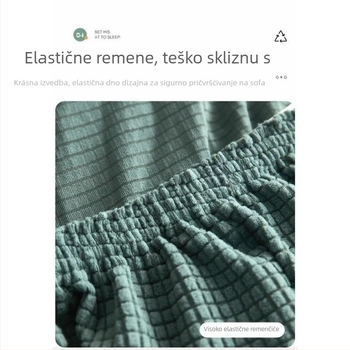 Velika kvadratna elastična navlaka za niski kvadratni taburet, potpuno prekrivanje, siva