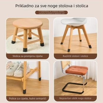Navlaka za noge stolova, protuklizna i otporna na habanje, univerzalna zaštitna navlaka; materijal: Silk flower, oblik: pravokutan, uzorak: 69850