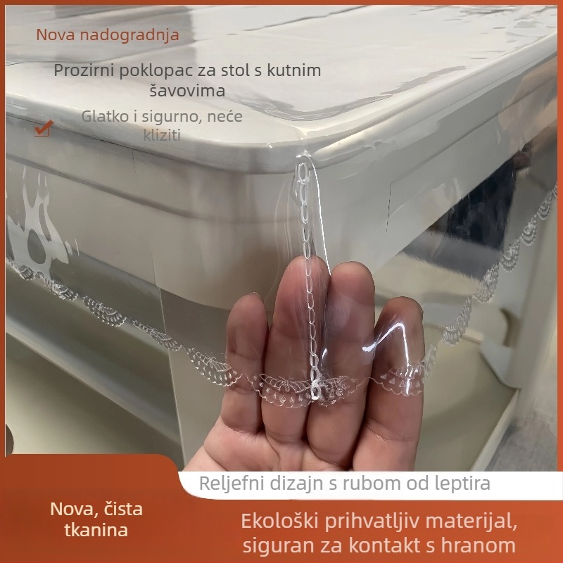 Prozirna PVC podloga za stol za roštilj – otporna na visoke temperature, protuklizna, otporna na habanje, otporna na ulja, toplinska izolacija