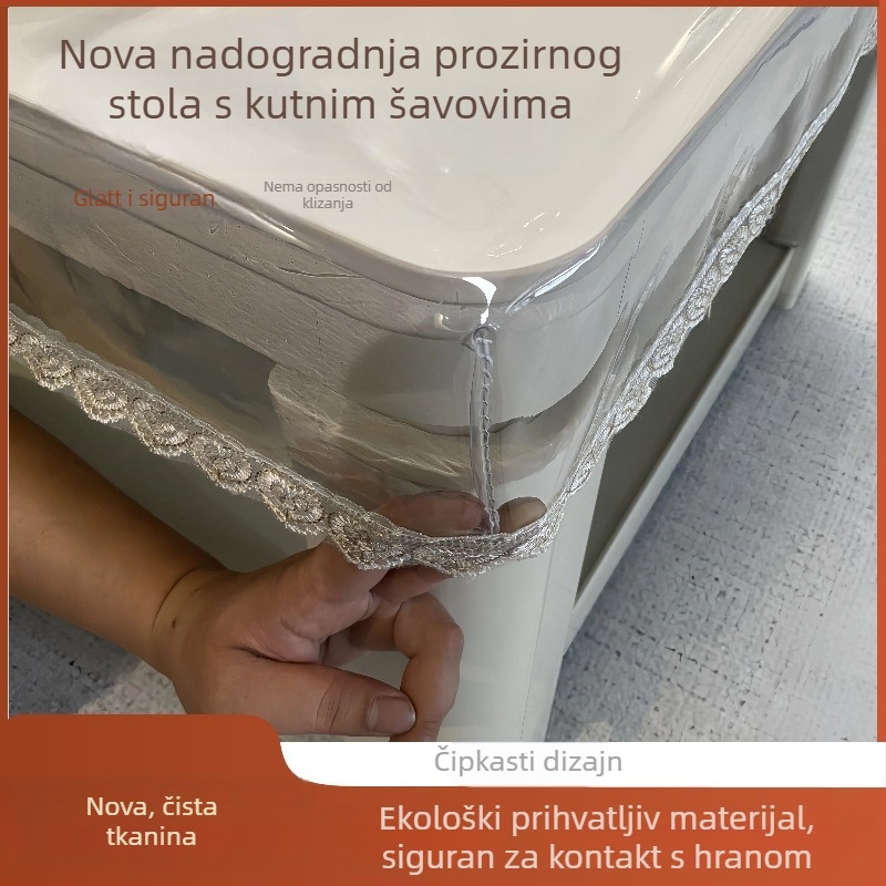 Prozirna PVC podloga za stol za roštilj – otporna na visoke temperature, protuklizna, otporna na habanje, otporna na ulja, toplinska izolacija
