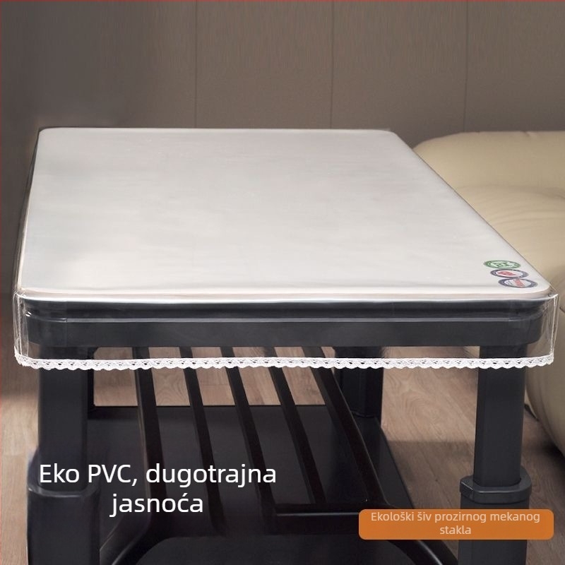 Kvadratni PVC stolnjak, protuklizni, otporan na prašinu, otporan na visoke temperature i mrlje