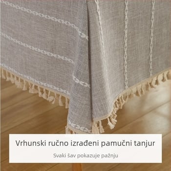 Nishiman poliester pravokutni stolnjak – protuklizni, otporan na habanje, otporan na prašinu, dekorativan, za stol za kavu i radni stol