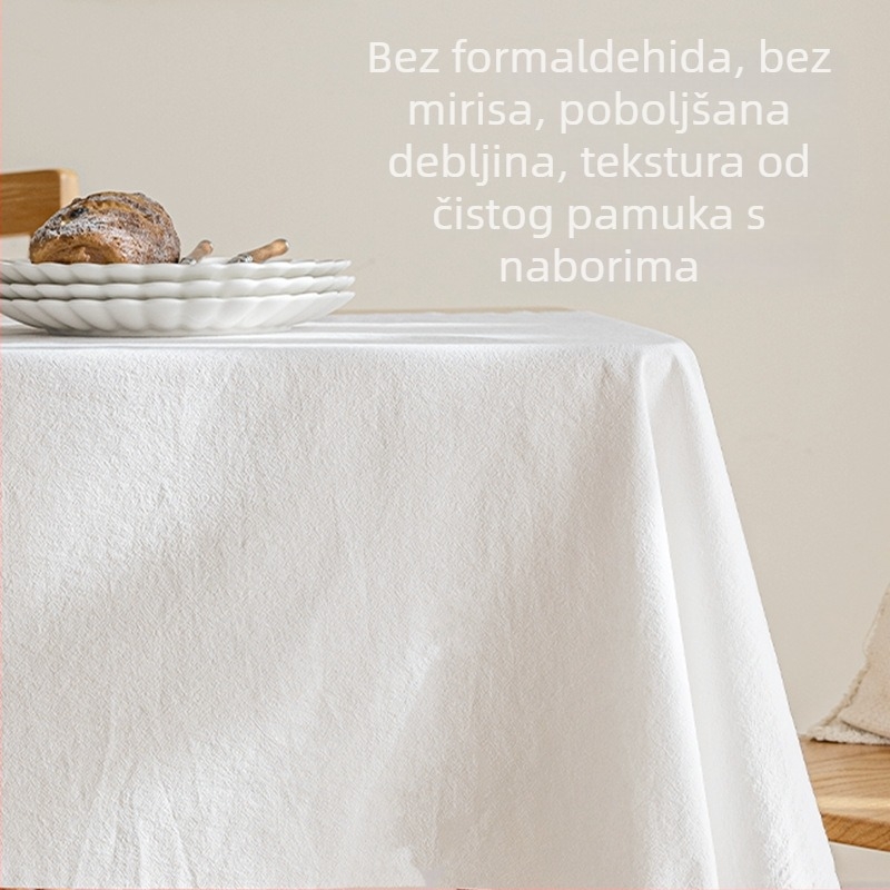 Gao Pai stolnjak od pamuka, pravokutnog oblika, jednobojni, moderan jednostavan stil