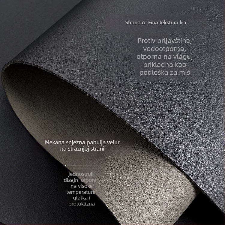 Kožna podloga za stol - pravokutna, vodootporna, otporna na ulje, protuklizna