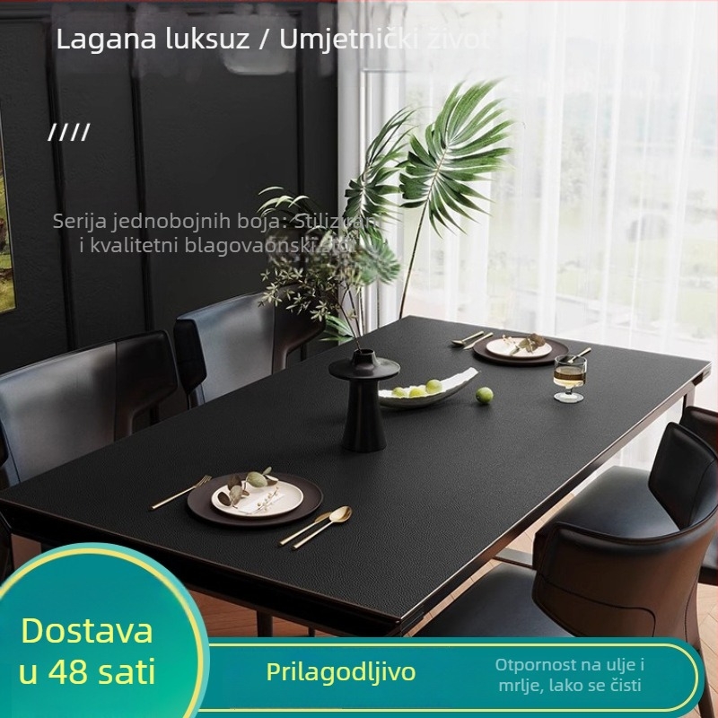 Kožna podloga za stol - pravokutna, vodootporna, otporna na ulje, protuklizna