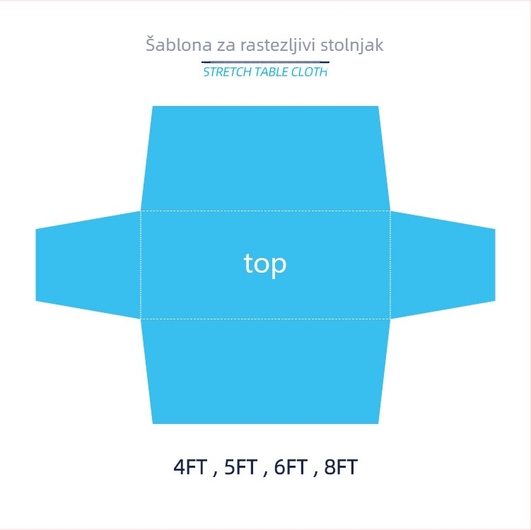 Stolnjak od elastične tkanine s logom otisnutim toplinskim transferom - Višenamjenski, pravokutni oblik, moderni minimalistički stil, uzorak 19312873592