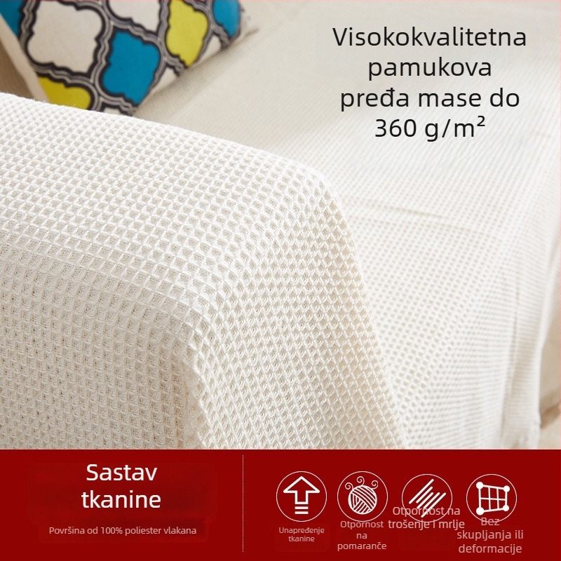 Navlaka za kauč od poliestera, prugasti uzorak, jednostavan stil