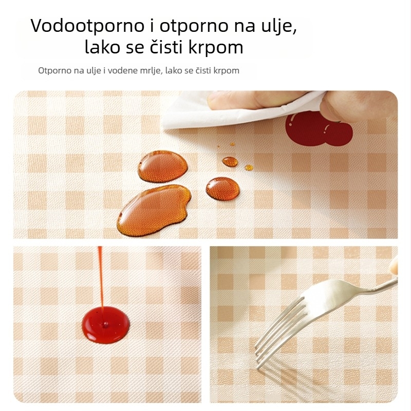 Obrus za stol - vodootporan, ne zahtjeva pranje, zaštita od opeklina, toplinska izolacija, pravokutnog oblika