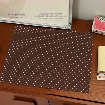 Stolna podmetač od pamuka i lana, pravokutnog oblika, japanskog stila, uzorak: mreža, slova, otisak, snježne pahulje, slatka životinja; otporan na nabor i visoke temperature