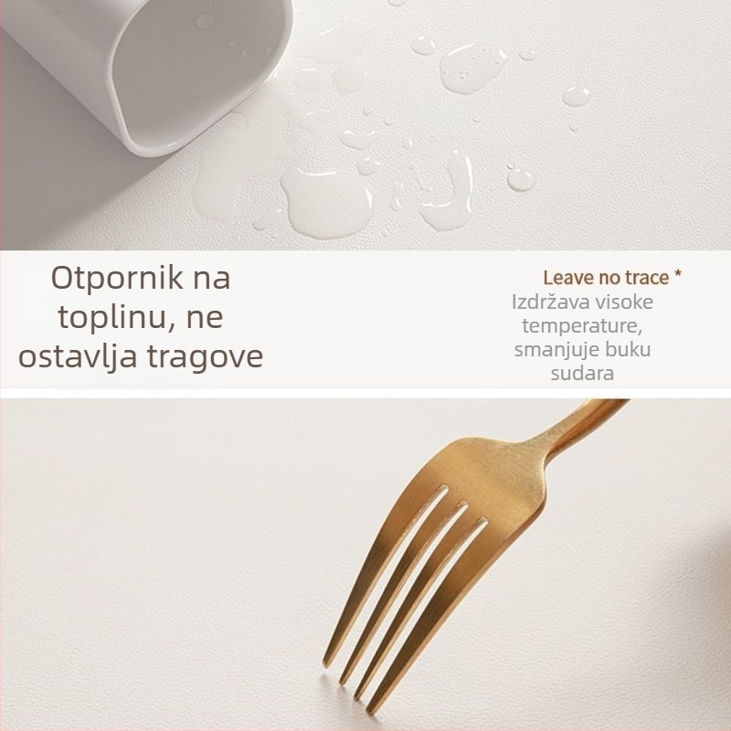 Kožna pravokutna podloga za stol, vodootporna i otporna na ulje, nordijskog stila