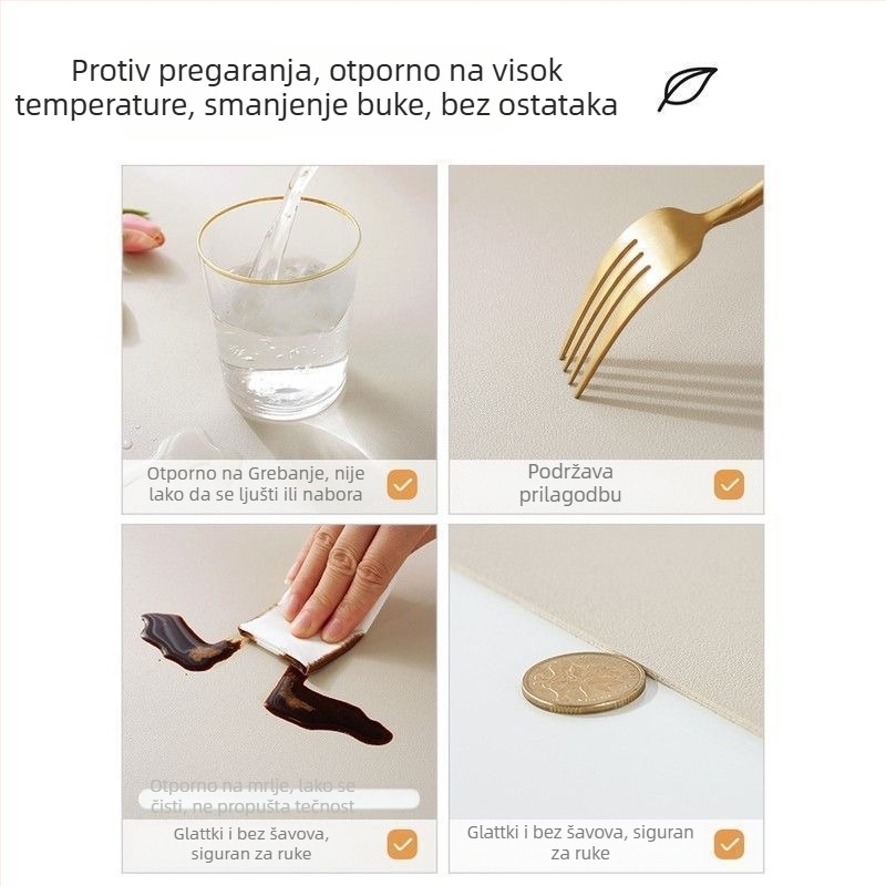 Stolnjak za stol PVC, pravokutnog oblika, vodootporan, otporan na masnoće, ne treba pranje, jednostavan i moderan stil, uzorak mreža/geometrijski/ biljni.