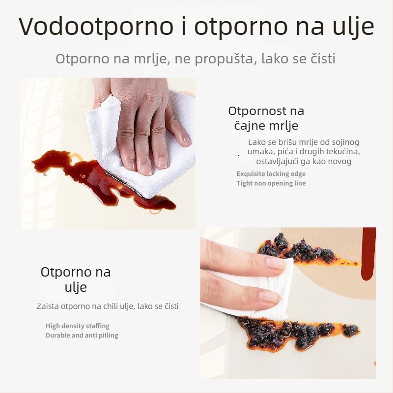 PVC stolnjak za stol, pravokutnog oblika, vodootporan i otporan na masnoće, moderni minimalistički stil, crtani motiv, Tilis