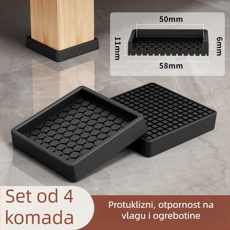 Gumene podloške za noge stola i stolice, okrugle, vodootporne i protuklizne, otporne na habanje, set od 4 komada