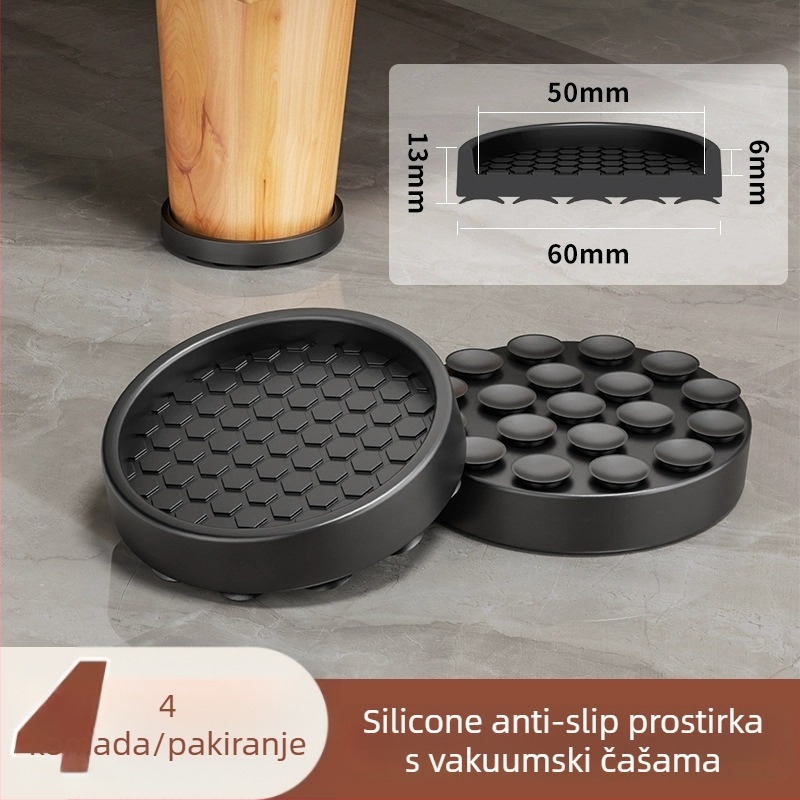 Gumene podloške za noge stola i stolice, okrugle, vodootporne i protuklizne, otporne na habanje, set od 4 komada