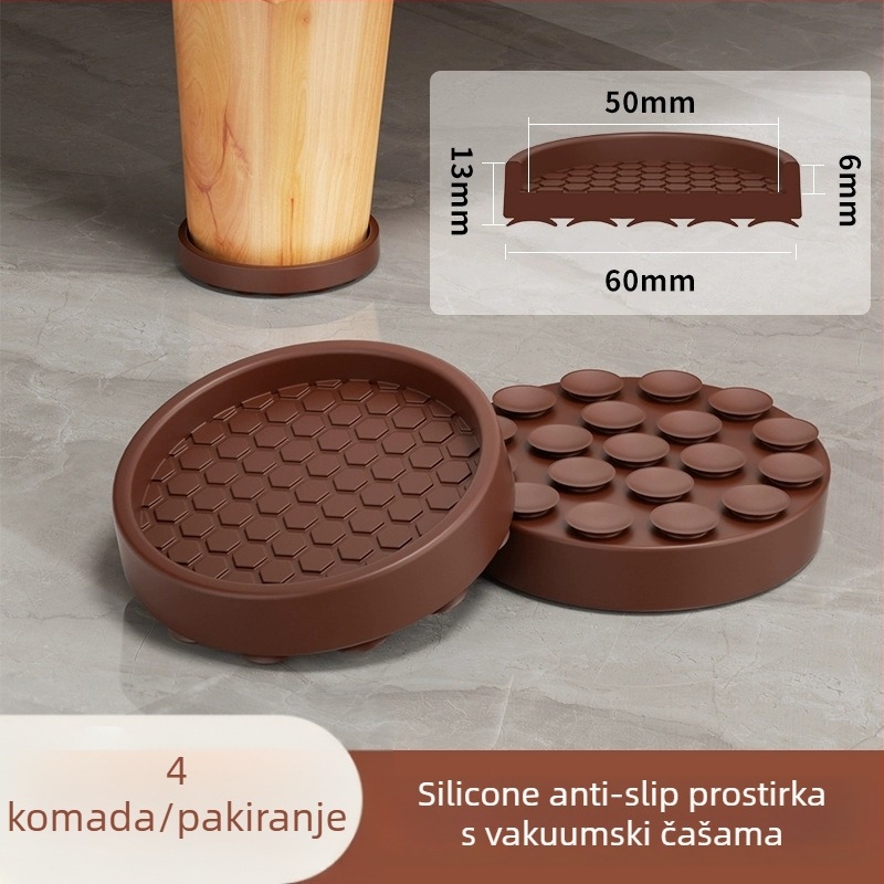 Gumene podloške za noge stola i stolice, okrugle, vodootporne i protuklizne, otporne na habanje, set od 4 komada