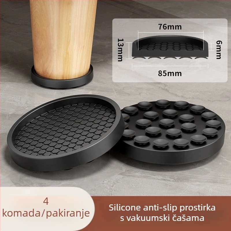 Gumene podloške za noge stola i stolice, okrugle, vodootporne i protuklizne, otporne na habanje, set od 4 komada