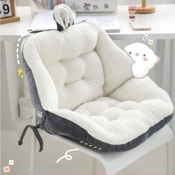 Jastučić za uredsku stolicu s integriranim naslonom i jastučićem za struk (pliš materijal; karikaturan uzorak; minimalistički stil; univerzalna primjena)