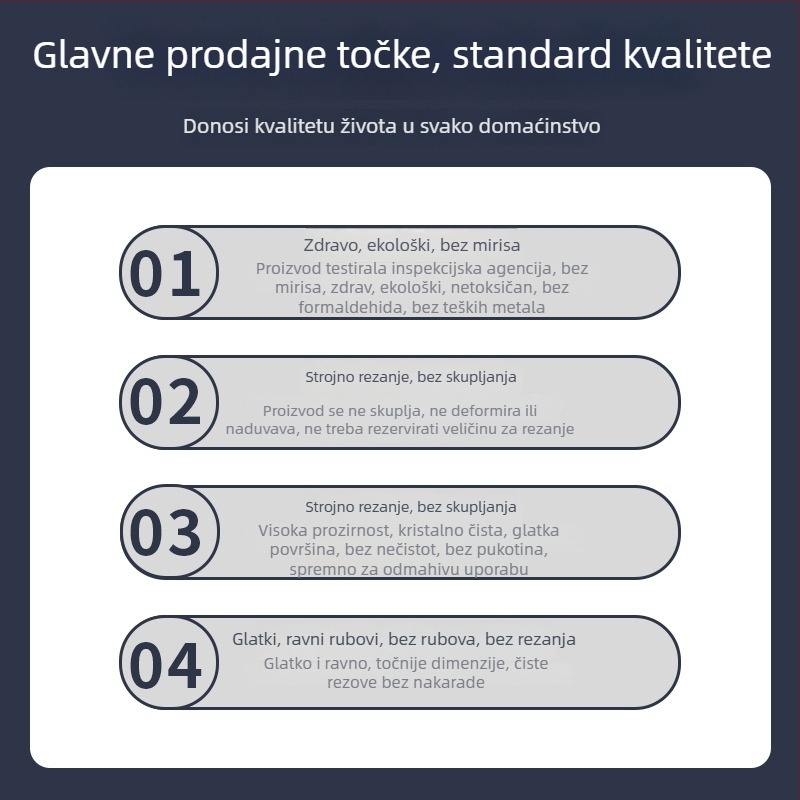 Prozirna PVC podloga za dječji stol za učenike osnovne škole, vodootporna i otporna na ulje, bez mirisa, kristalna površina