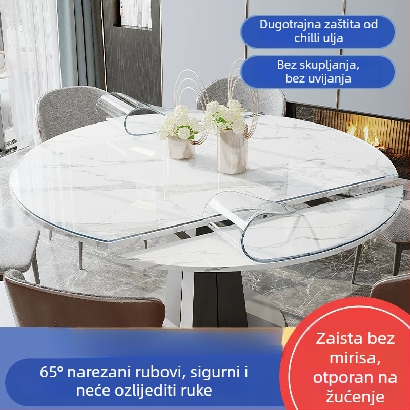 Stolnjak kvadratnog oblika s mrežastim uzorkom, sprječava nabor, od poliuretanske elastične vlakne