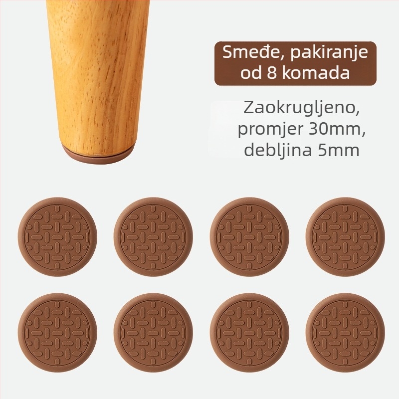 Mingshuo Protuklizne nožne podloške za namještaj – za stolove, stolice i sofe, kvadratni PVC, nordijski stil