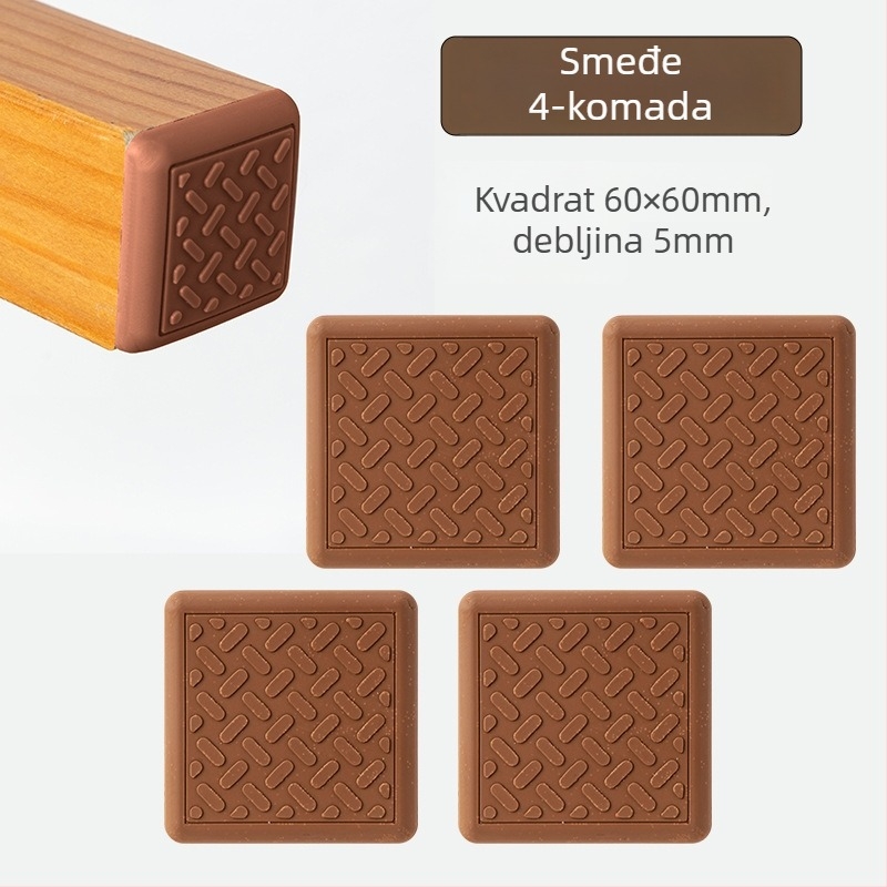 Mingshuo Protuklizne nožne podloške za namještaj – za stolove, stolice i sofe, kvadratni PVC, nordijski stil