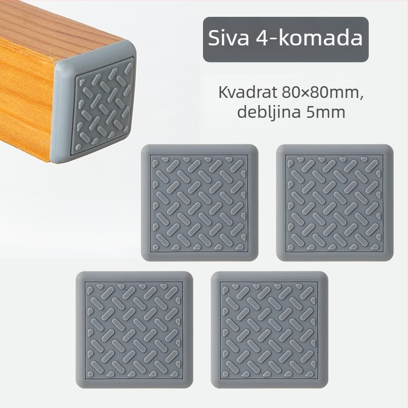 Mingshuo Protuklizne nožne podloške za namještaj – za stolove, stolice i sofe, kvadratni PVC, nordijski stil