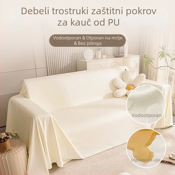 Navlaka kauča za kućne ljubimce – vodootporna, otporna na urin, protuklizna, materijal s kožnim izgledom, za kutne sofe