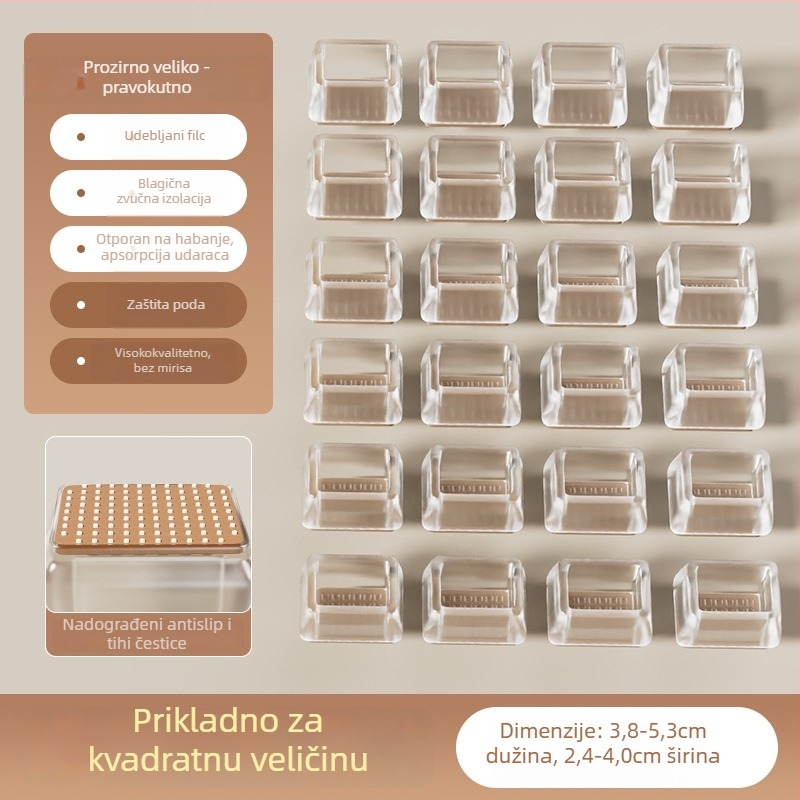 Kružni silikonski zaštitnici nogu stolova i stolica, protuklizni, otporni na habanje
