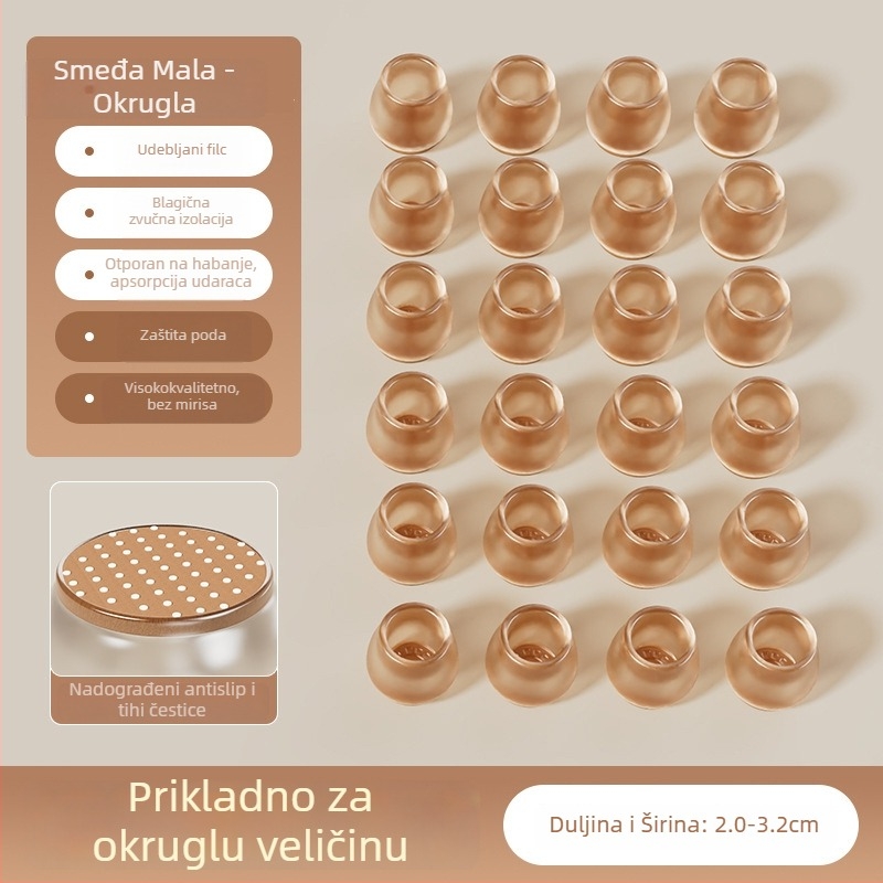 Kružni silikonski zaštitnici nogu stolova i stolica, protuklizni, otporni na habanje