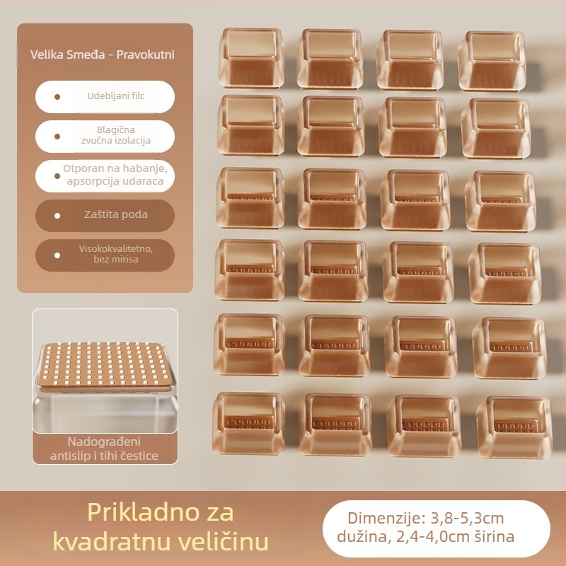 Kružni silikonski zaštitnici nogu stolova i stolica, protuklizni, otporni na habanje