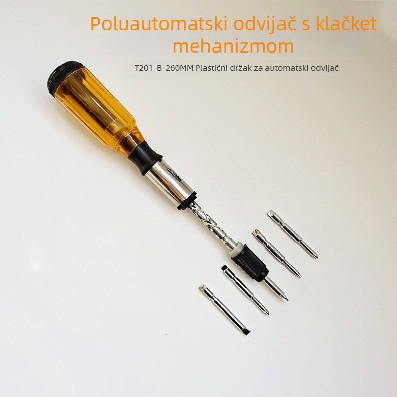 Račni odvijač s mehanizmom – naprijed/natrag, poluautomatni, uštedu energije, 6-dijelni set, karbonska čelika