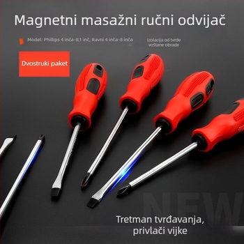 Magnetski odvijač s Phillips i ravnim glavama, 45# čelik, Jiapan marka