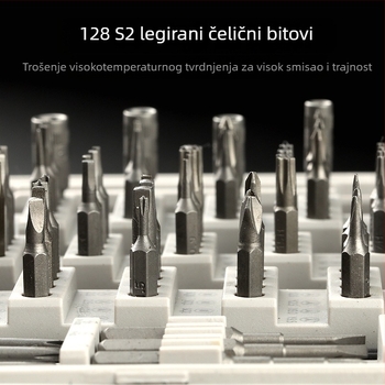 128-in-1 set odvijača, magnetski, od S2 legure alatne čelika, težina 645 g, ručni višenamjenski demontažni i precizni popravak