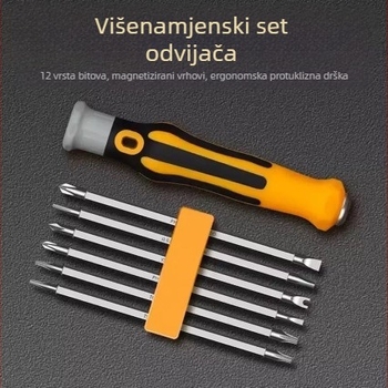 Set odvijača sa specijalnim oblicima: trokutasta cvjetna glava, U-oblik glava, križna glava — višenamjenski precizni alat