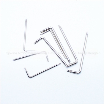 Torx odvijač s otvorom, T6-T30, L-oblik dvostruki odvijač s tvrdom ključem