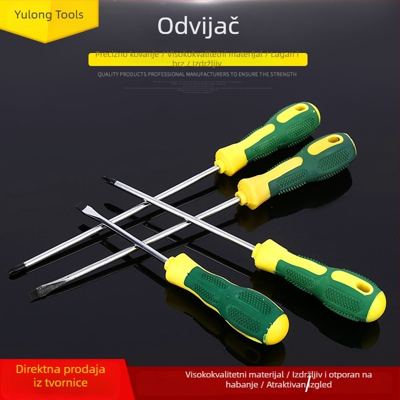 Set odvijača od vanadijeva čelika, duljine 3 i 4 inča, Phillips i ravni odvijač