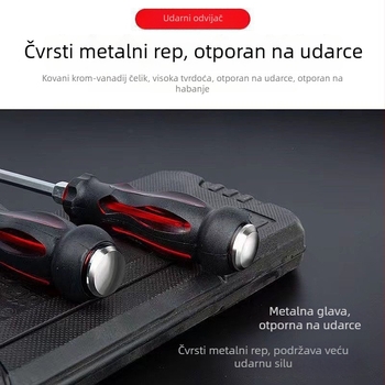 Phillips odvijač, udarni odvijač industrijske klase, križna glava, produženi teški nastavak odvijača