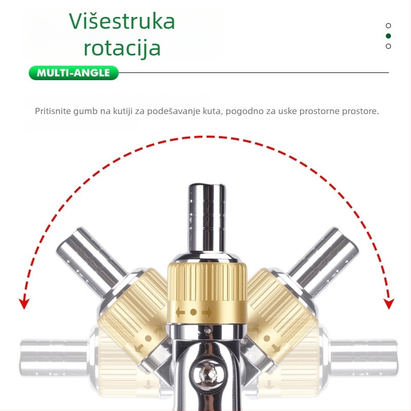 Višenamjenski odvijač s račnim mehanizmom, Philips i plosnati bitovi, izolirana drška, 3.5 N·m moment, Cr-V bitovi, Zhuanyi Hardware