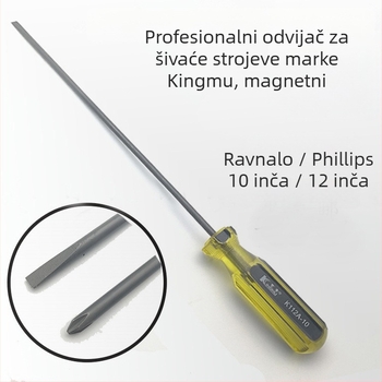 Jingmu K112 odvijač s ravnim vrhom, Cr-V čelik, izoliran i magnetski, težina 150 g