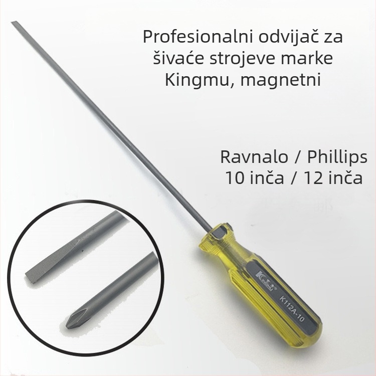 Jingmu K112 odvijač s ravnim vrhom, Cr-V čelik, izoliran i magnetski, težina 150 g