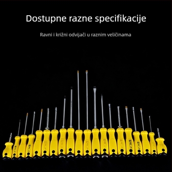 Set odvijača s produženom duljinom: ravni, križni, Torx i sigurnosni Torx