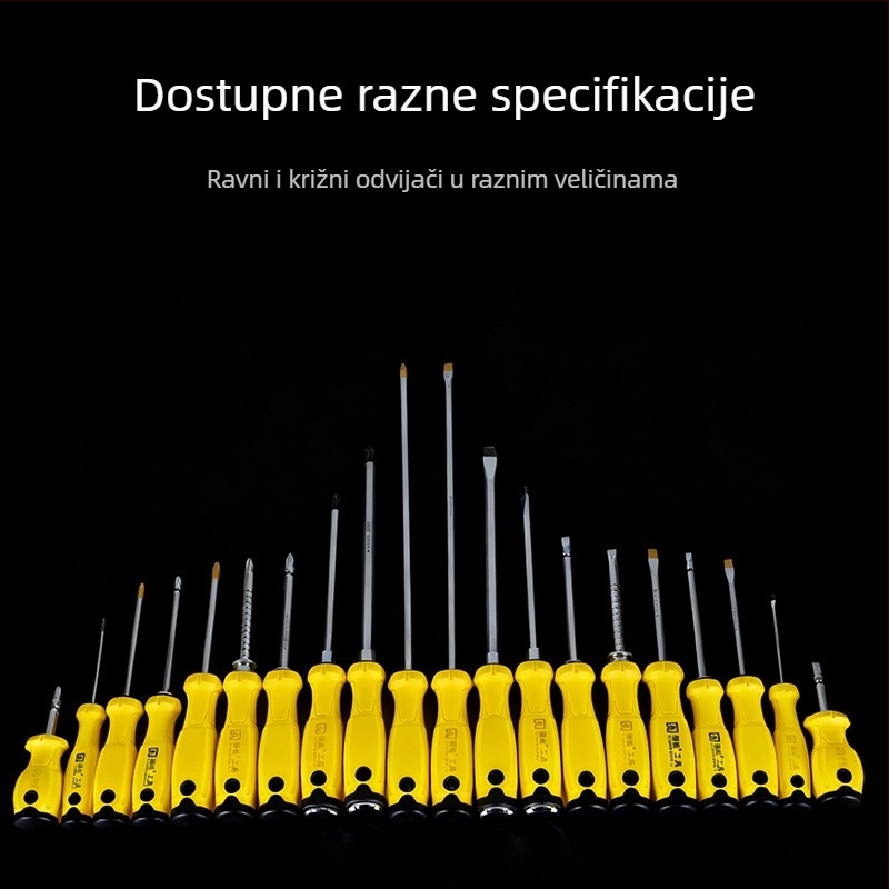 Set odvijača s produženom duljinom: ravni, križni, Torx i sigurnosni Torx