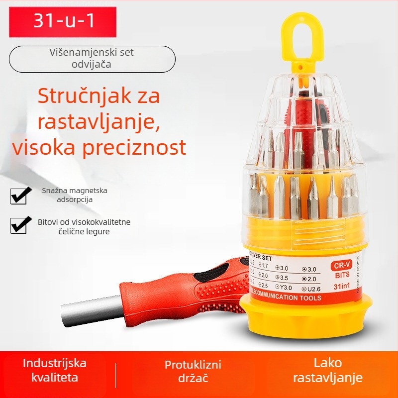CHTON 31-in-1 komplet odvijača s magnetskom izolacijom od karbonske čelika, 46 komada