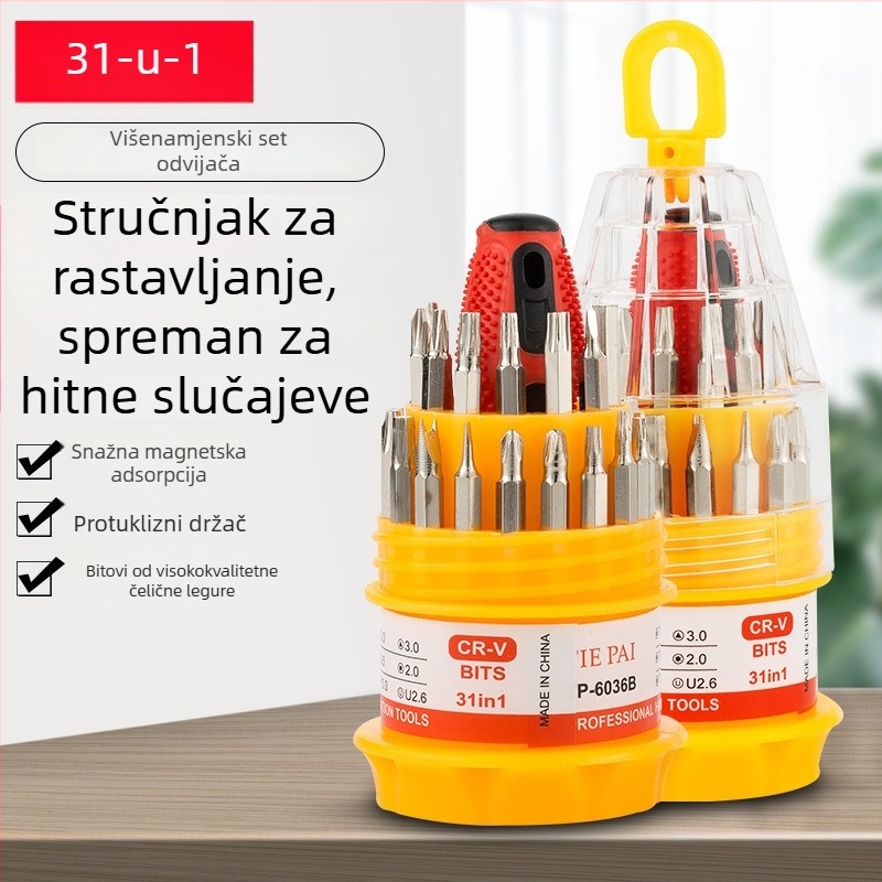 CHTON 31-in-1 komplet odvijača s magnetskom izolacijom od karbonske čelika, 46 komada