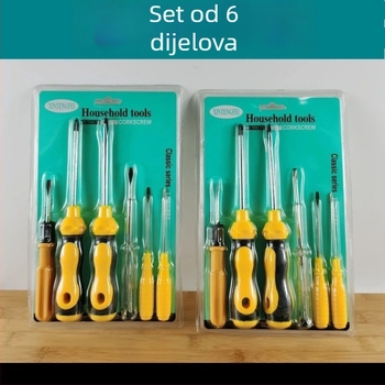 Yi Hao 6-dijelni magnetni izolirani odvijački set – 45# čelik, 245 g, višenamjenski popravak komplet